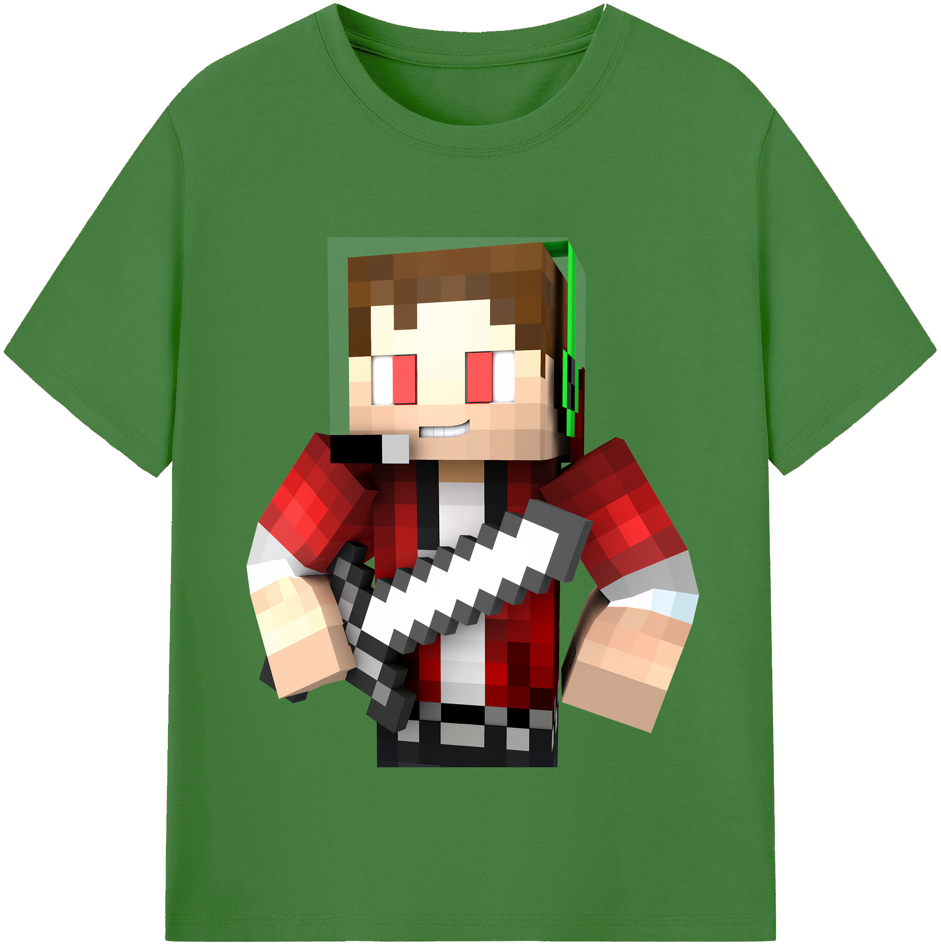 （画像用） マインクラフト ブロックの世界 Minecraft MC Block world レディースカジュアルプリントTシャツ（綿100％）